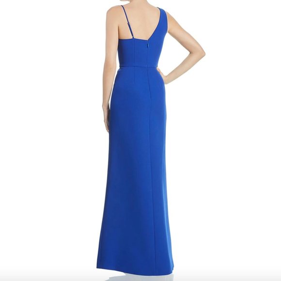 BCBGMAXAZRIA Asymmetric Side Slit Formal Dress in Royal Blue, Size XS (2) - Picture 2 of 5